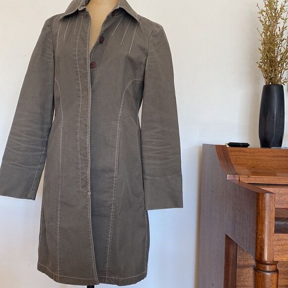 Inc. International Concepts sz S cotton trench 18” pit to pit and 35” length - Picture 2 of 12